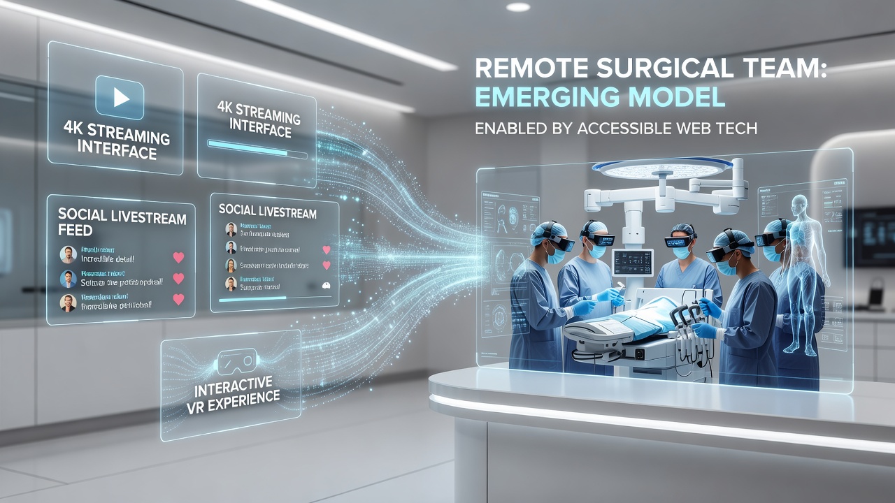 Remote surgical training dashboard displaying synchronized team metrics and coordination overlays