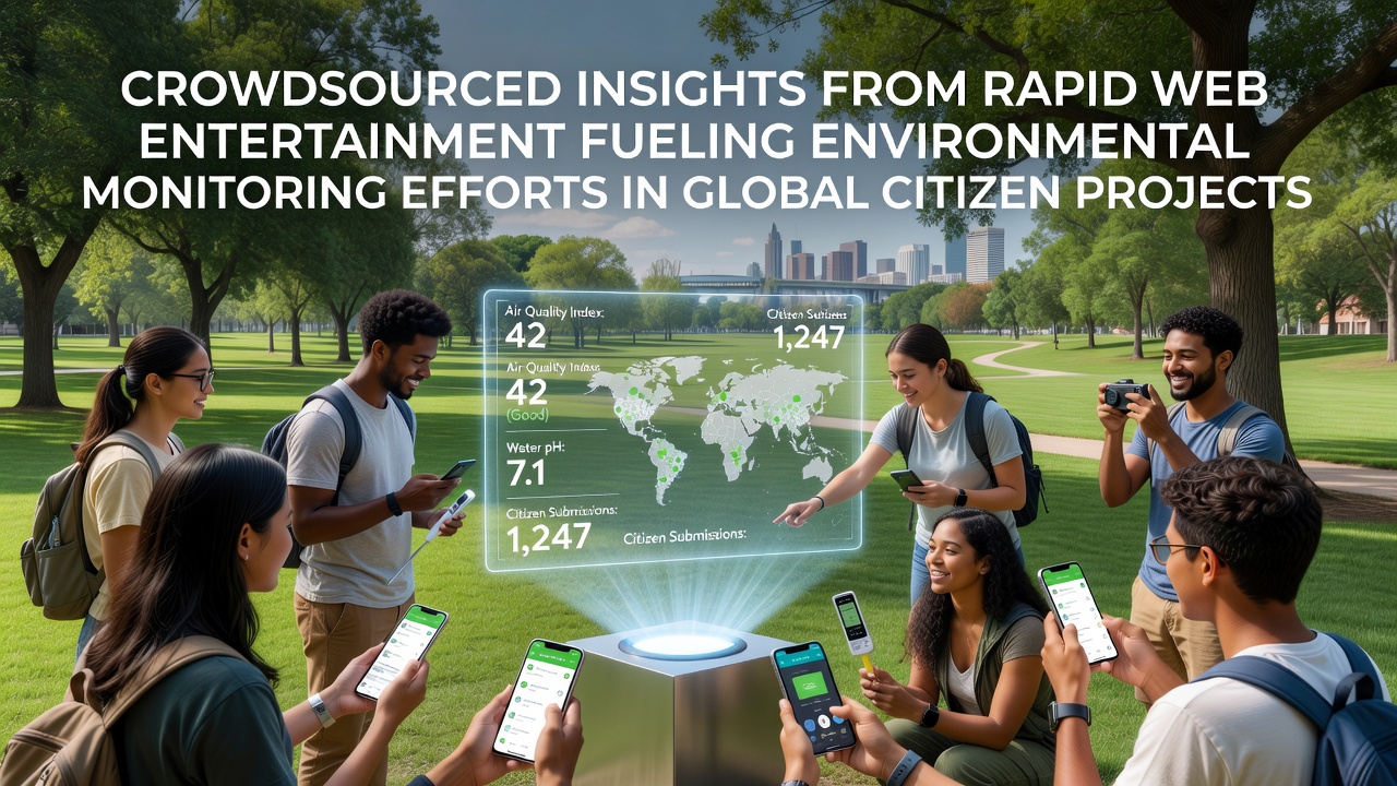 Global participants engaging with web-based interfaces that collect environmental data through interactive sessions