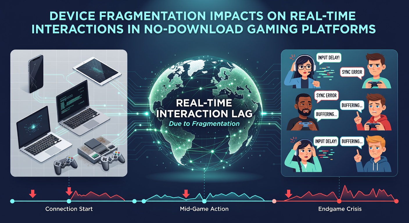 Close-up of multiple screens showing real-time game synchronization issues across fragmented devices