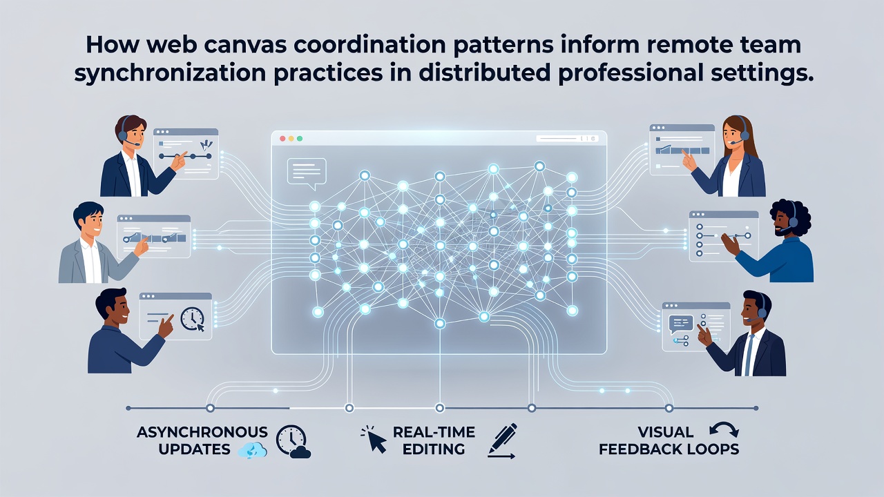 Collaborative web canvas interface showing multiple remote users editing a shared diagram in real time