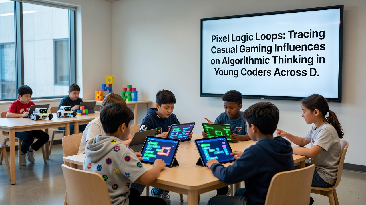 Diagram showing pixel logic loop structures from casual games mapped to basic coding concepts