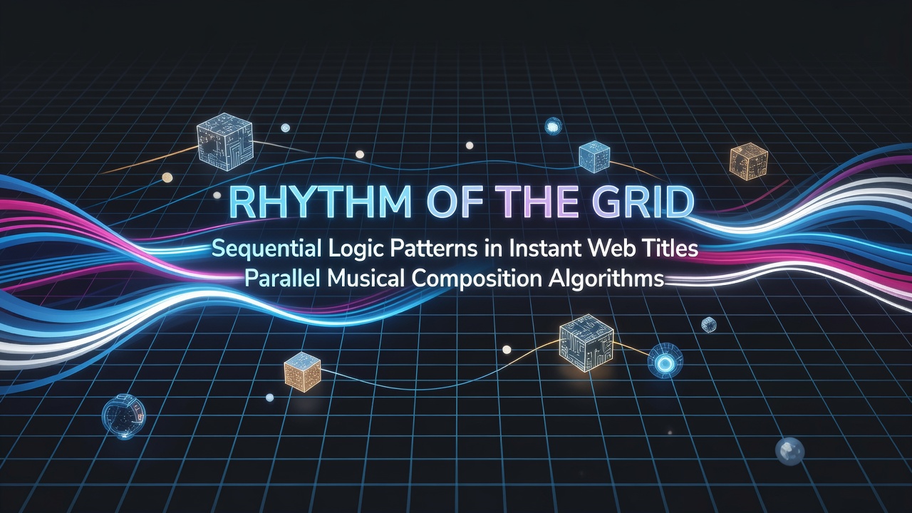 Grid-based sequential patterns displayed in a web interface alongside musical notation overlays
