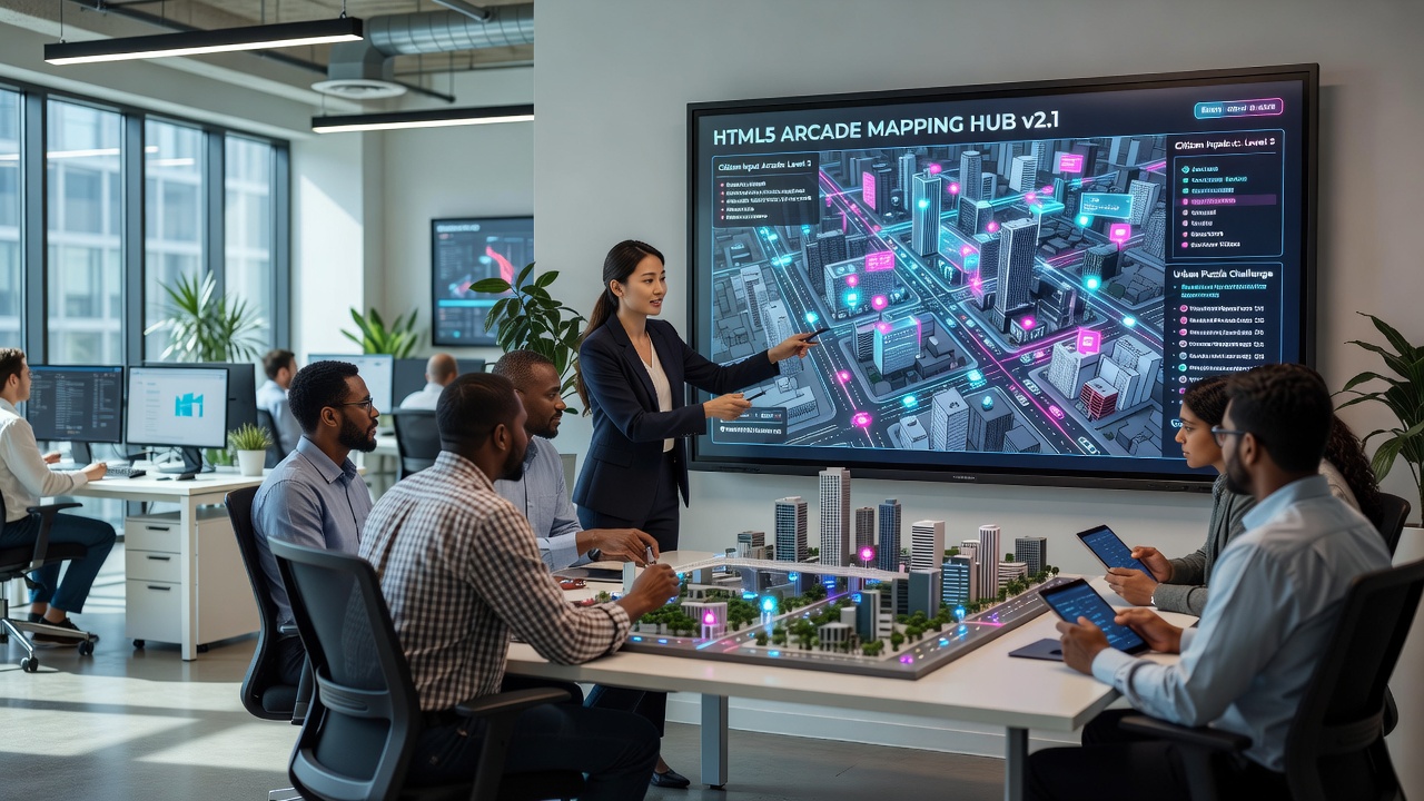 Crowd-sourced mapping dashboard displaying real-time edits from multiple contributors in an urban setting
